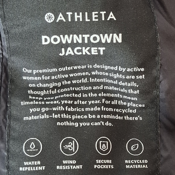 Athleta Downtown Jacket Floral Printed Down Puffer Coat - Size XXS - Picture 15 of 16